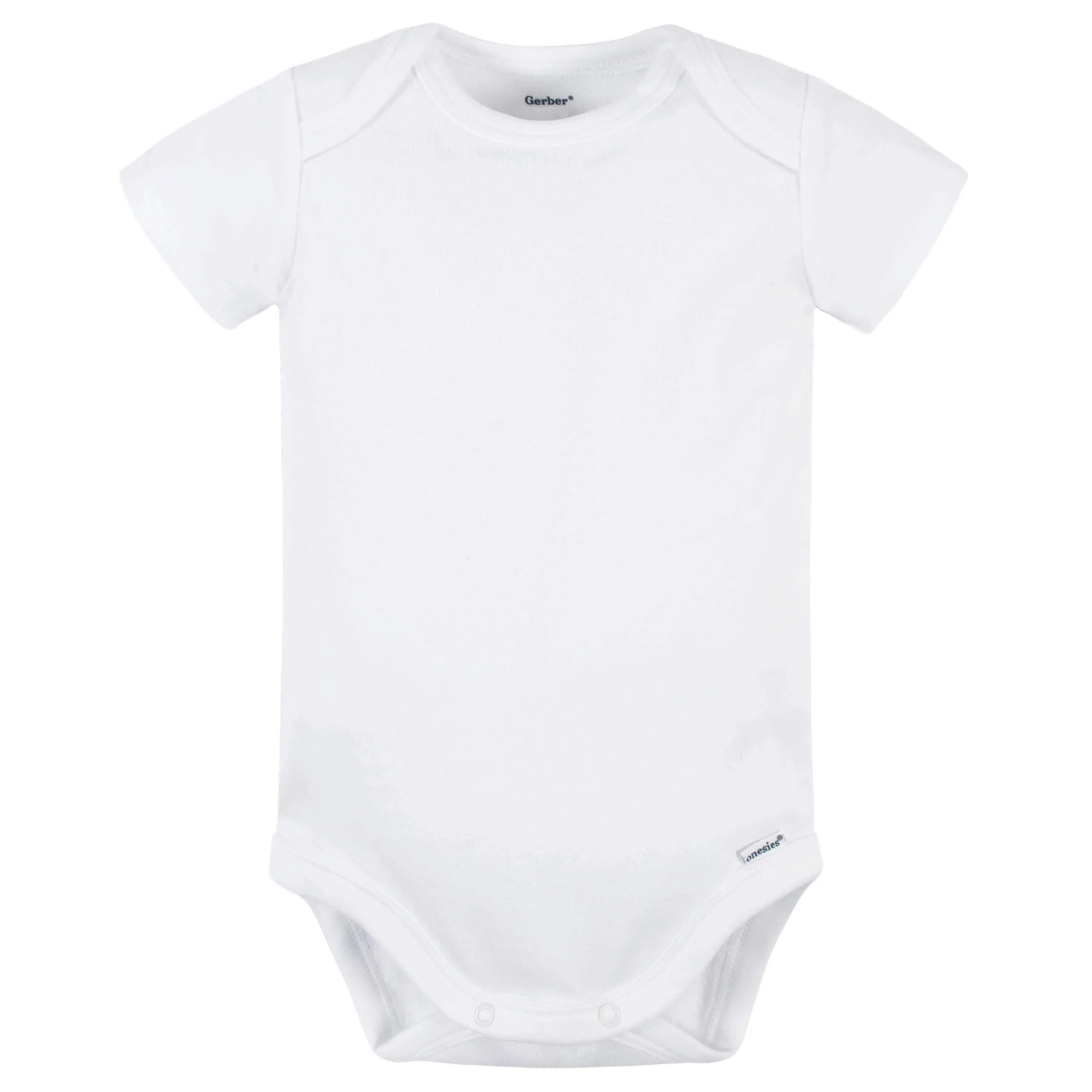5-Pack Baby White Premium Short Sleeve Onesies Bodysuits Gerber Childrenswea