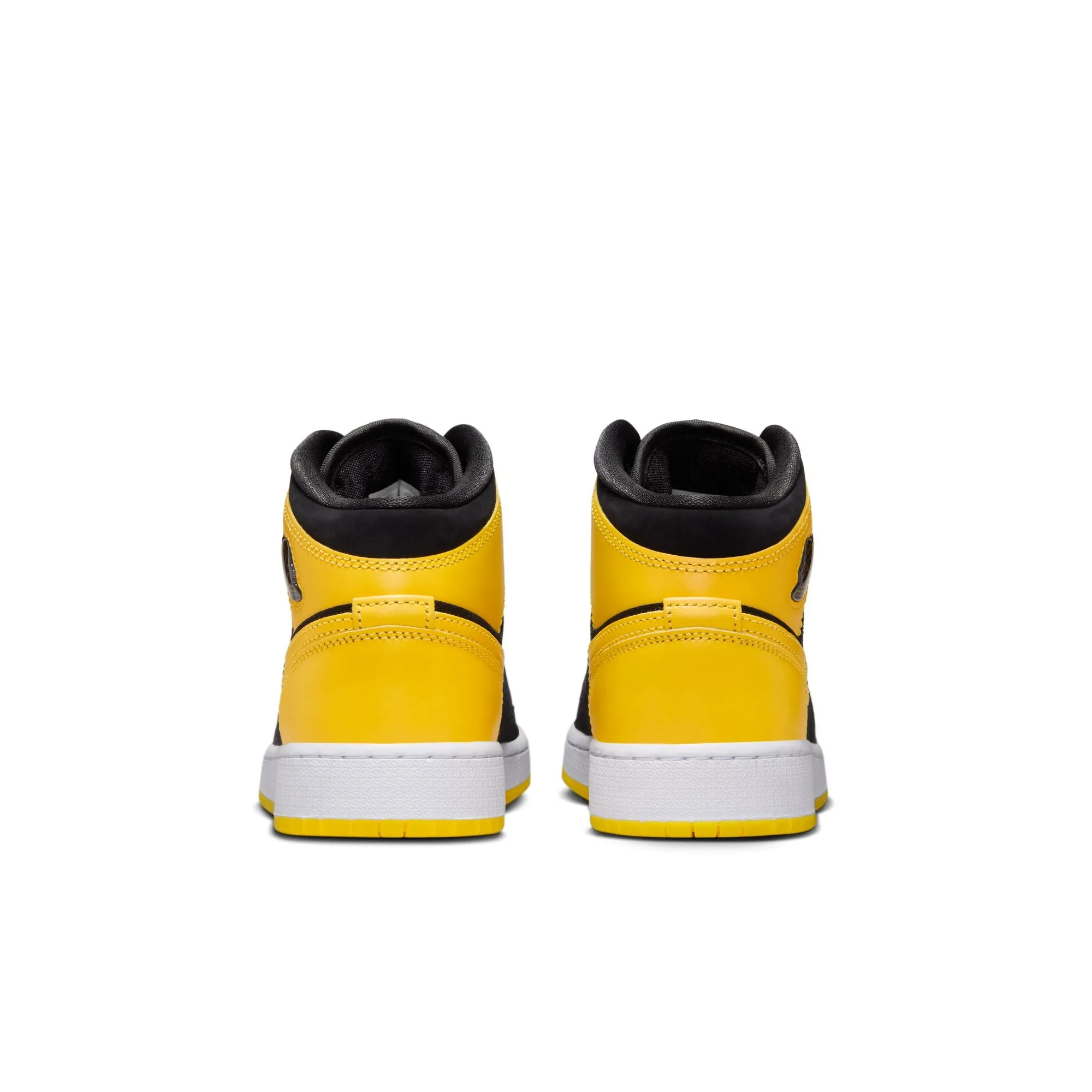 Air Jordan 1 Mid SE Big Kids' Shoes Color: Black/varsity Maize-white Style: HJ5940-071