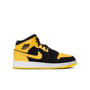 Air Jordan 1 Mid SE Big Kids' Shoes Color: Black/varsity Maize-white Style: HJ5940-071