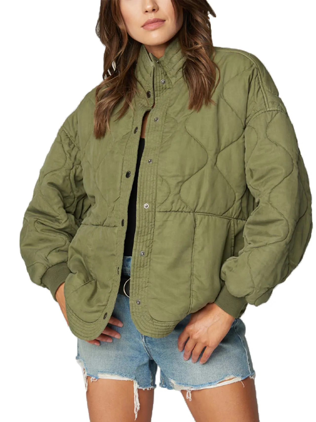 Best-Selling Green Quilted Jacket  Limited Availability!