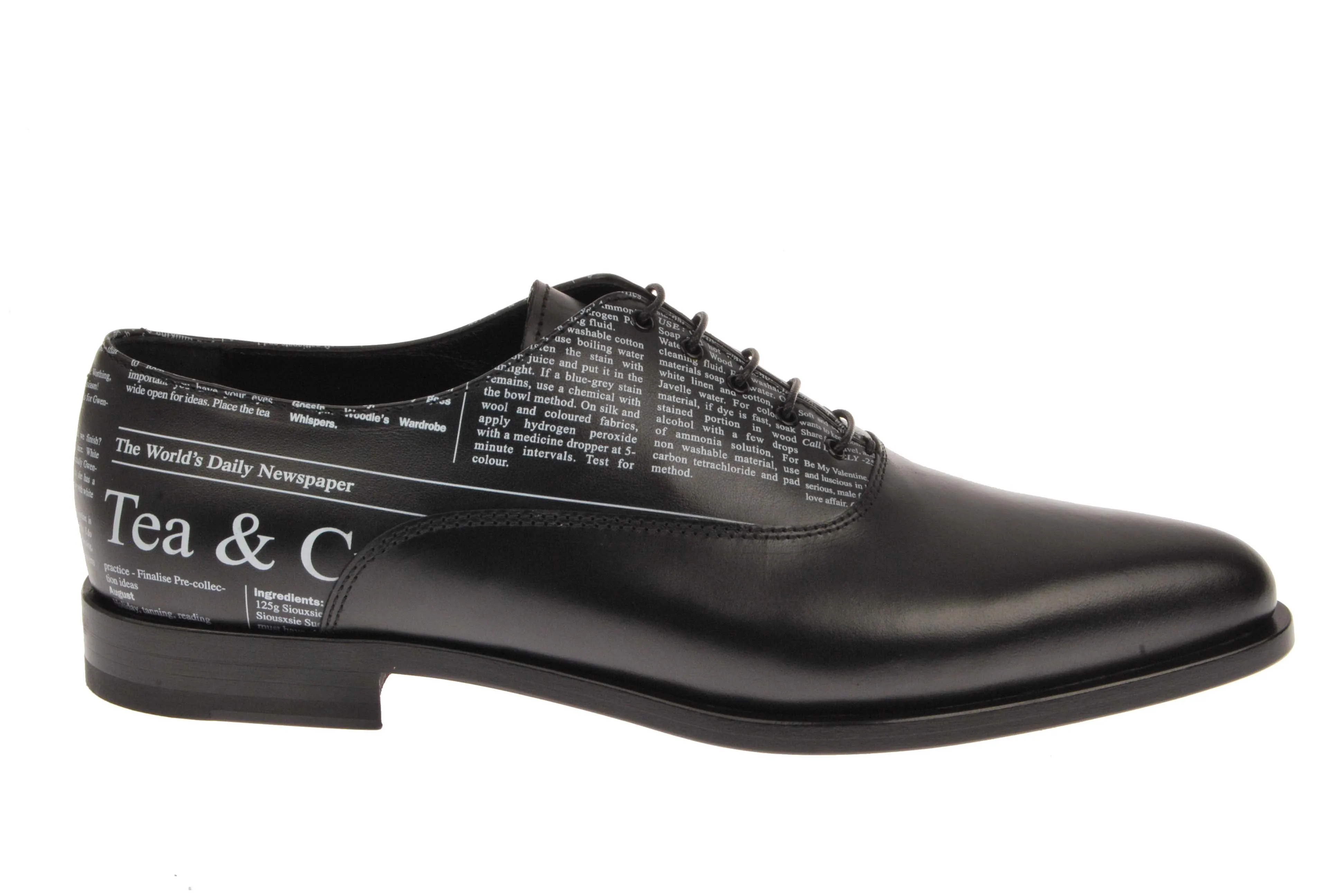 BestSelling Vitello Newspaper Print Oxford Shoes  Last Few Pieces!