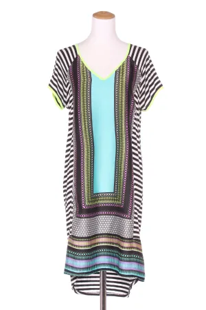 CHARLO - Aztec   stripe panel dress! 14