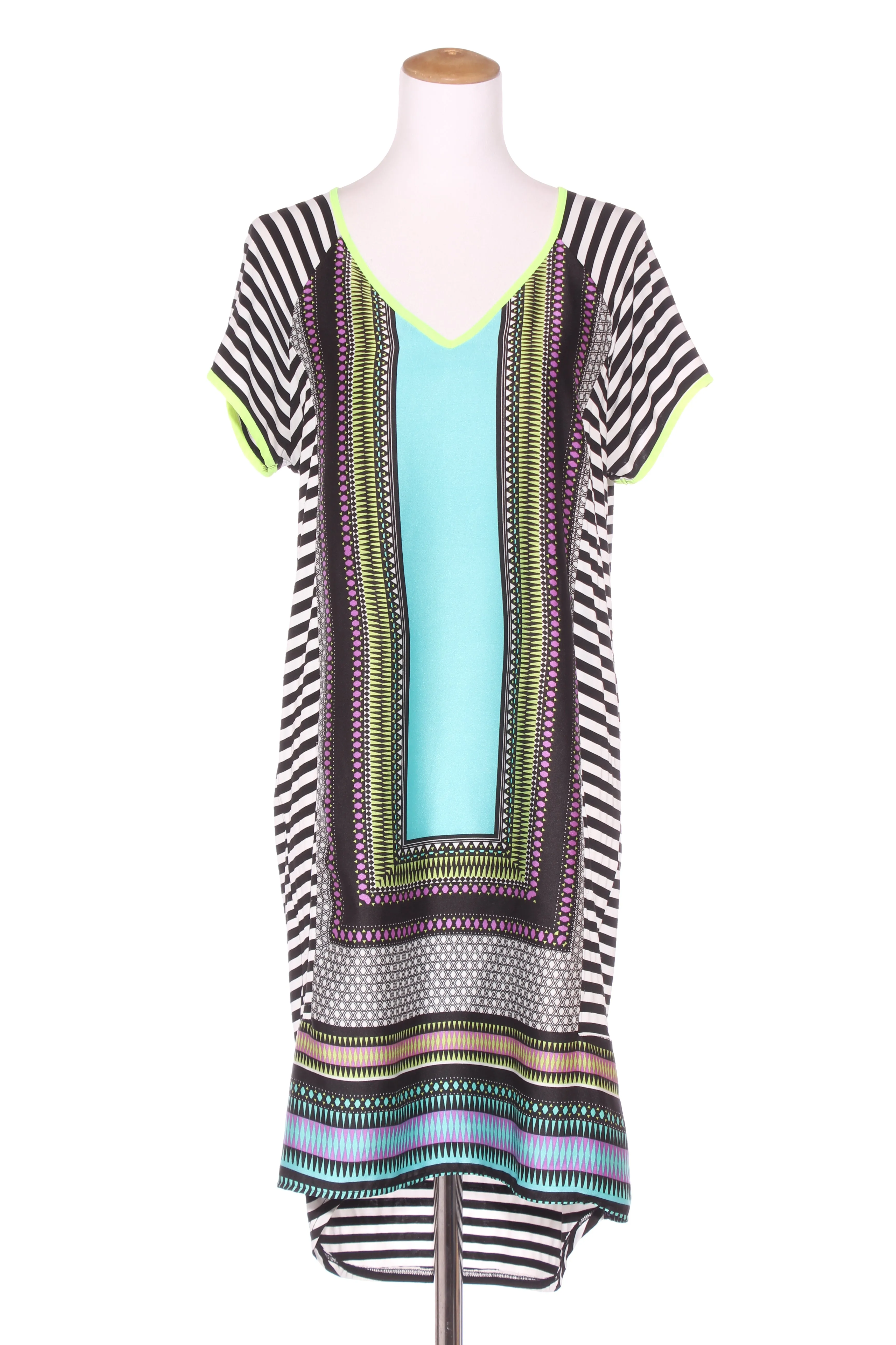 CHARLO - Aztec   stripe panel dress! 14