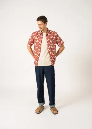 Chemise  motifs Franck - manches courtes (TERRA FEUILLE)
