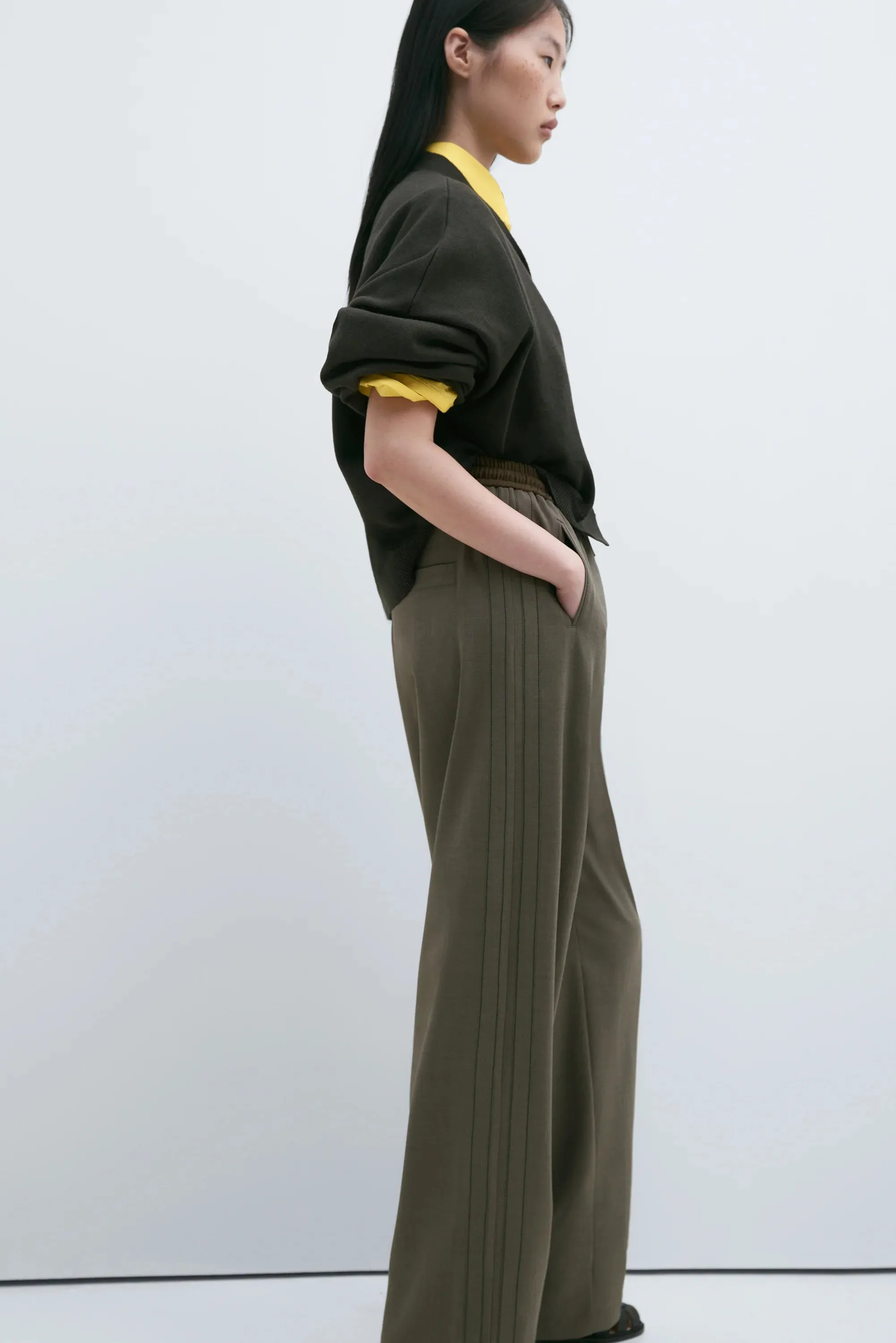 CORDERA - COTTON AND CASHMERE CARDIGAN - DARK MOSS - PS25