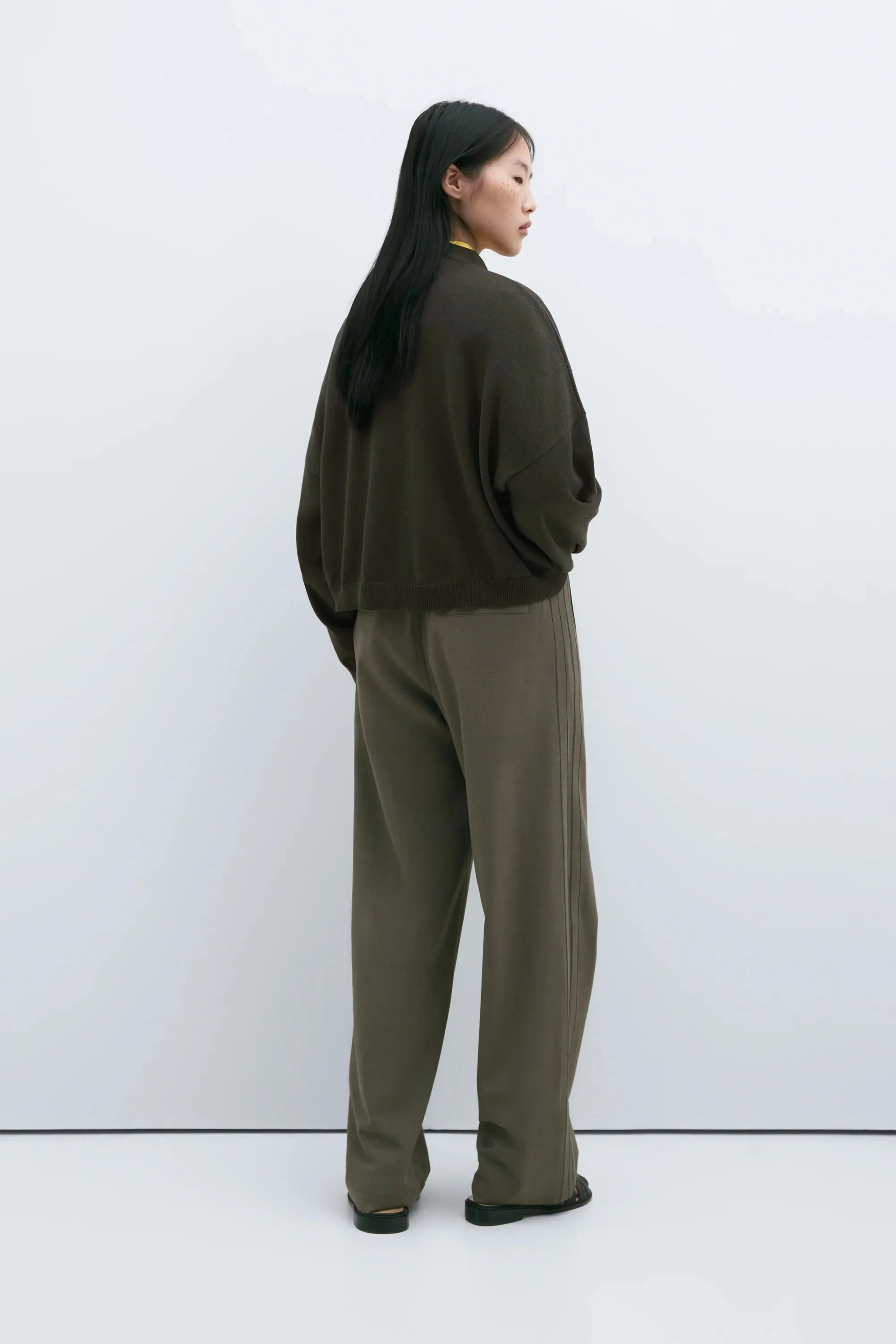 CORDERA - COTTON AND CASHMERE CARDIGAN - DARK MOSS - PS25