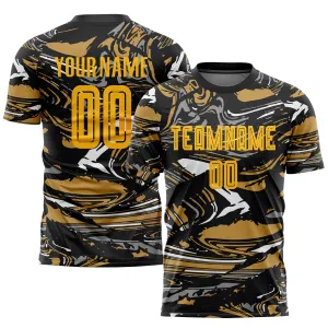 Custom Figure Gold-Old Gold Sublimation Soccer Uniform Jersey FansIdea