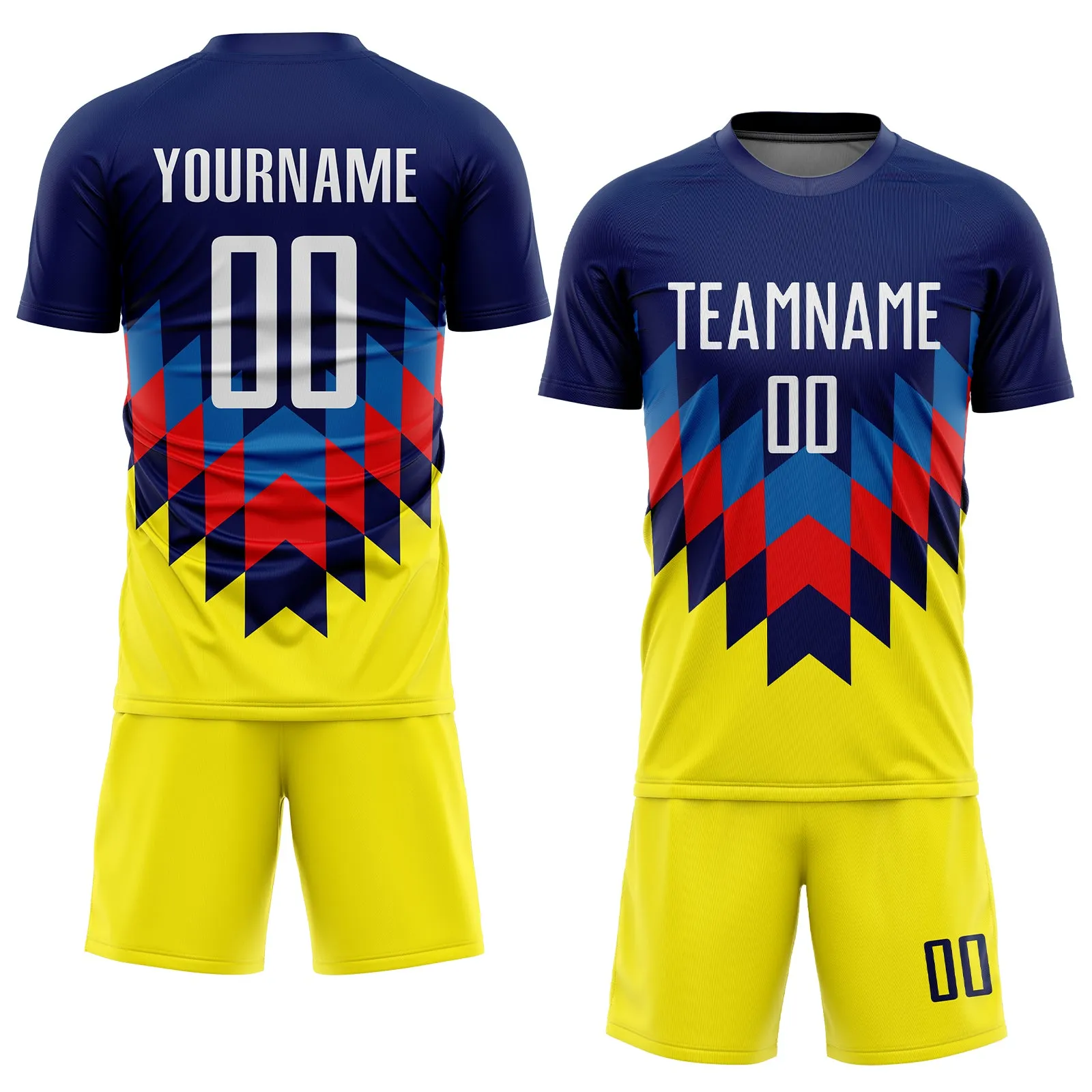 Custom Figure White-Gold Sublimation Soccer Uniform Jersey FansIdea