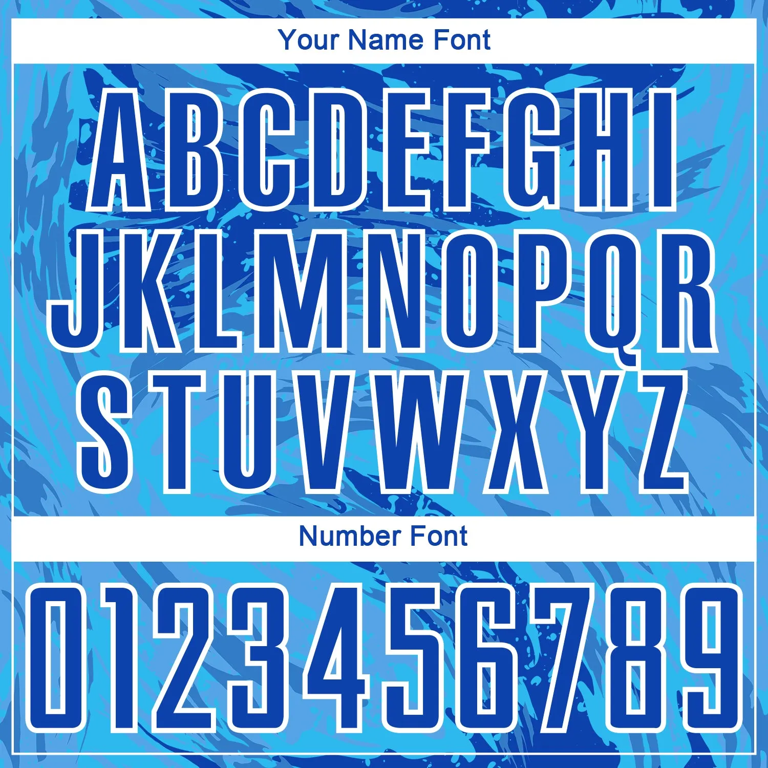 Custom Thunder Blue Sky Blue-White Abstract Fluid Sublimation Soccer Uniform Jersey FansIdea
