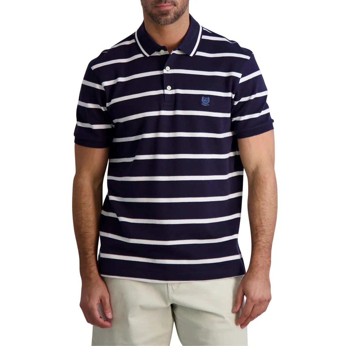 Doorbuster Chaps Men's Interlock Stripe Polo  Almost Sold Out!
