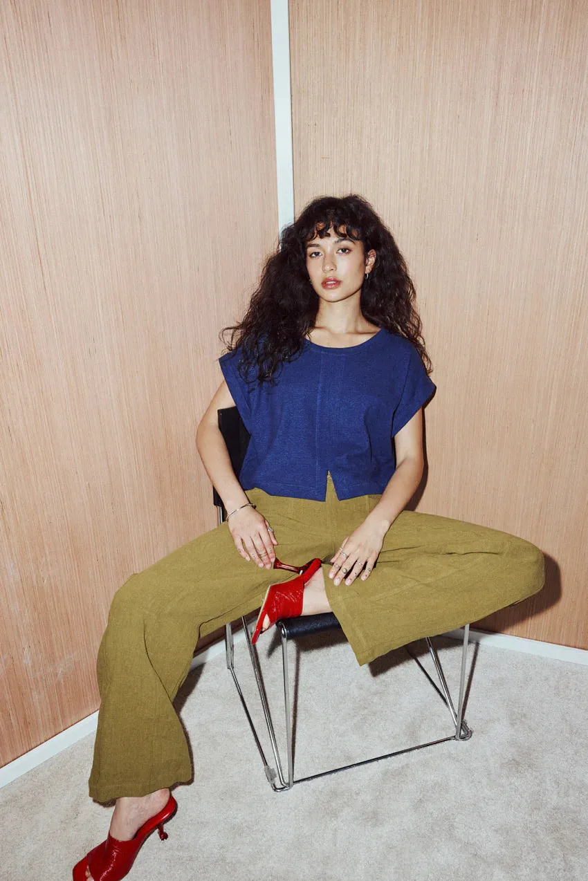 EVE GRAVEL - DANDELION TOP - MARINE - SS25