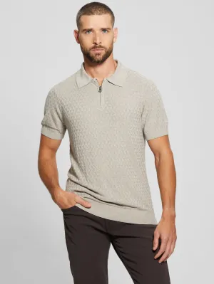 Exclusive Kyle Checkered Zip Short Sleeve Polo  Going Fast!