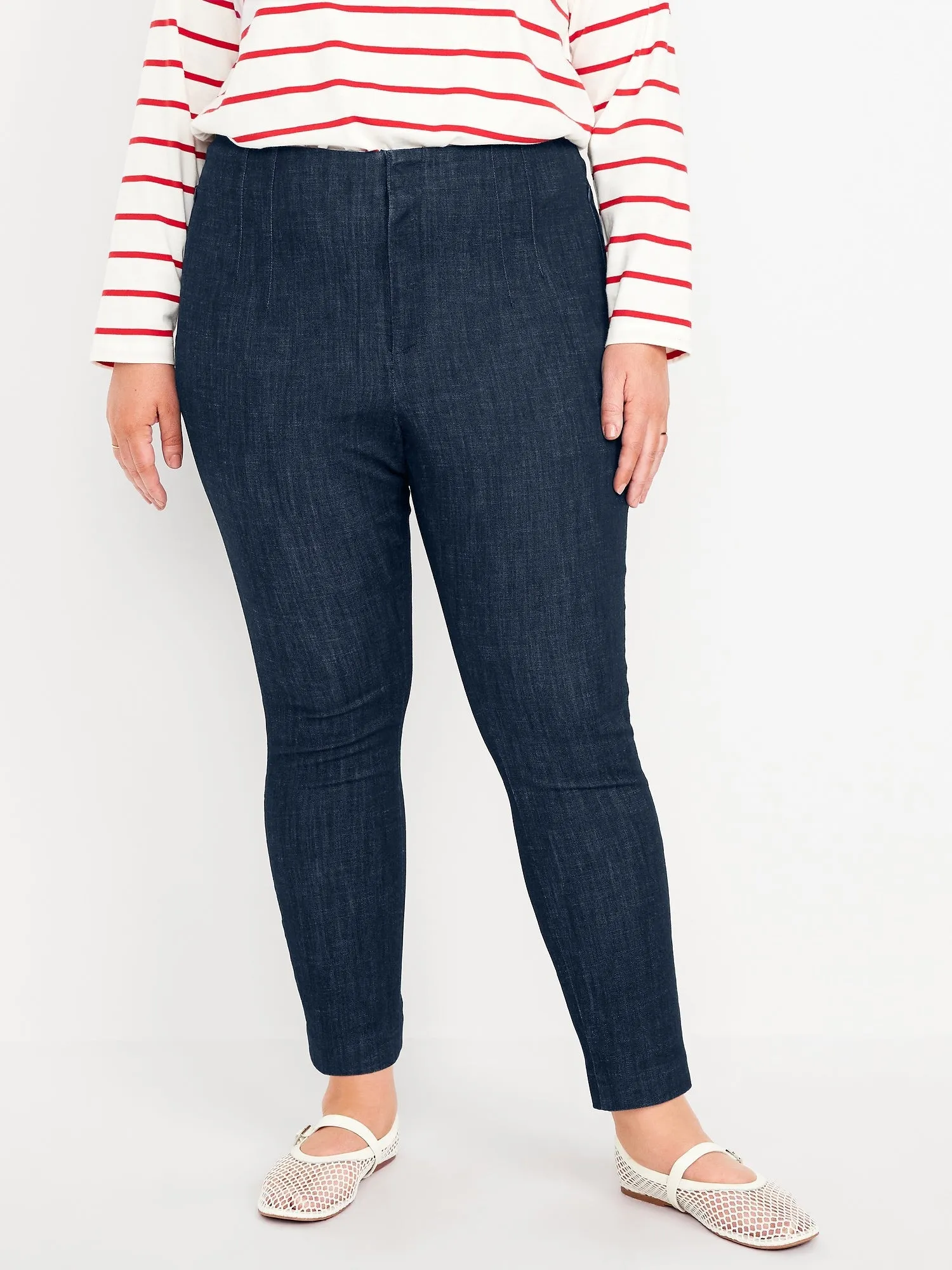Extra High-Waisted Polished Pixie Skinny Ankle Jeans