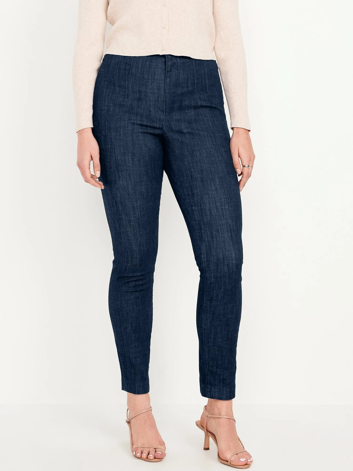 Extra High-Waisted Polished Pixie Skinny Ankle Jeans