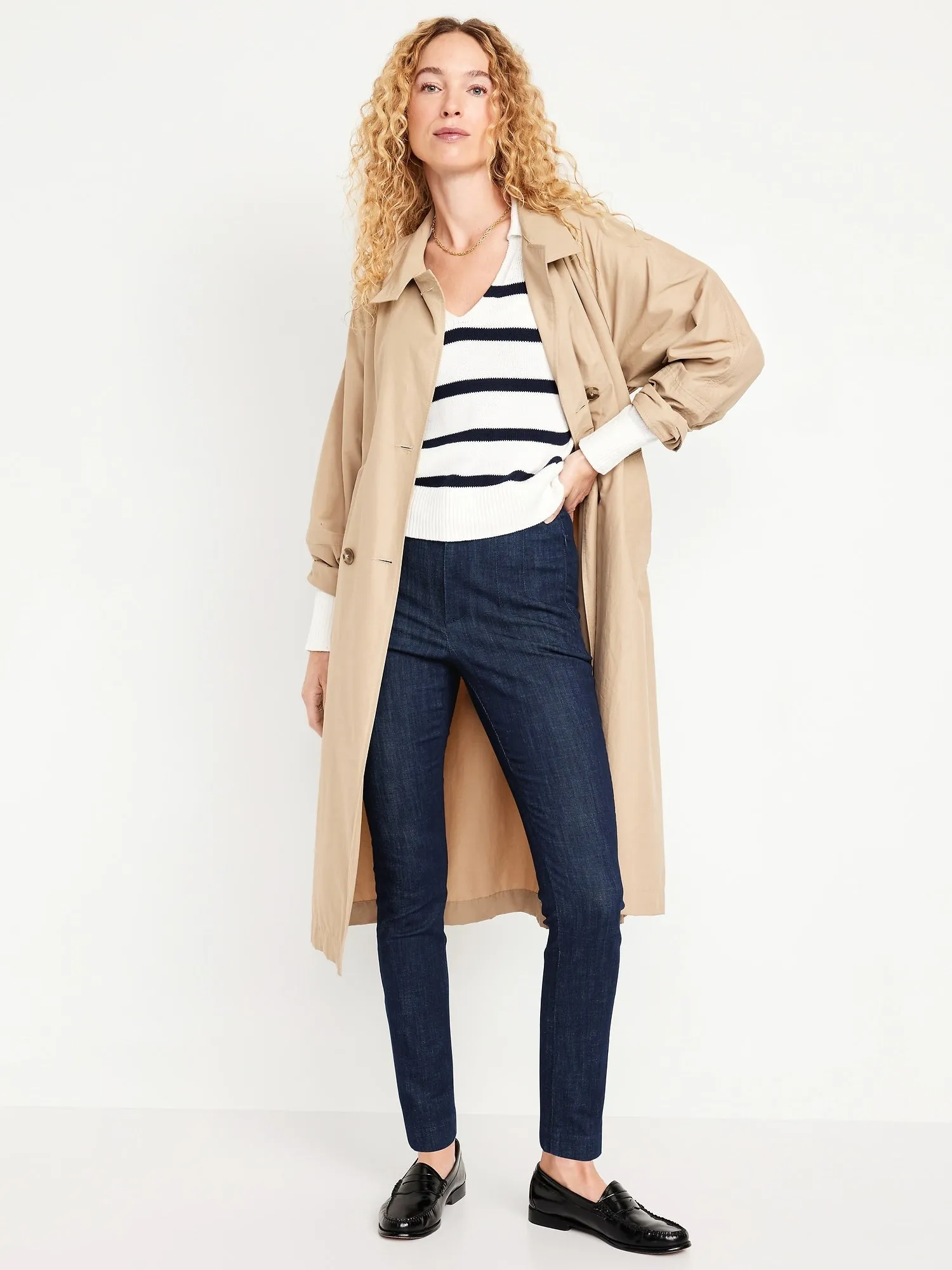 Extra High-Waisted Polished Pixie Skinny Ankle Jeans