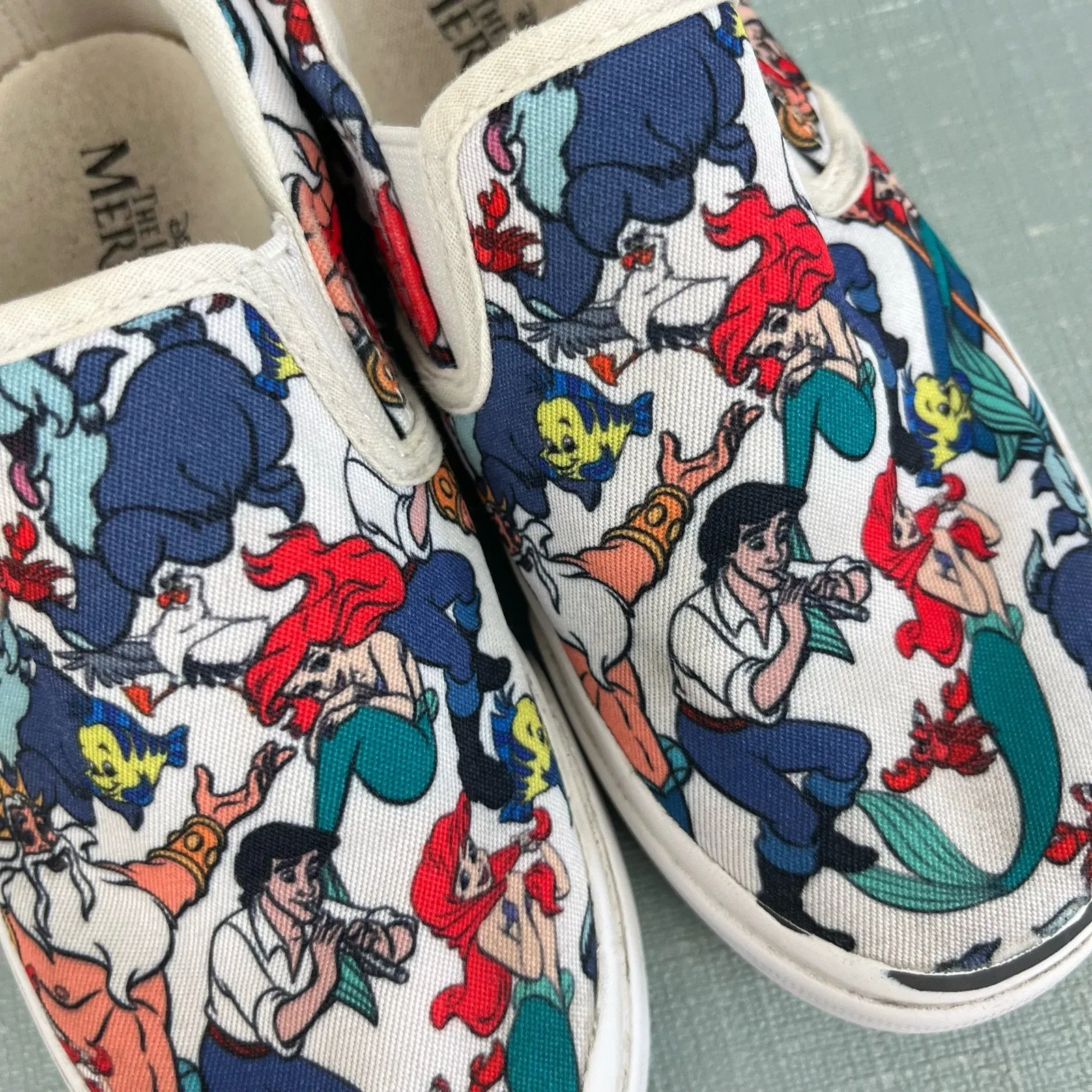 Flash Sale! Ground Up Disney Little Mermaid Slip On Sneakers 12  Almost Sold Out!