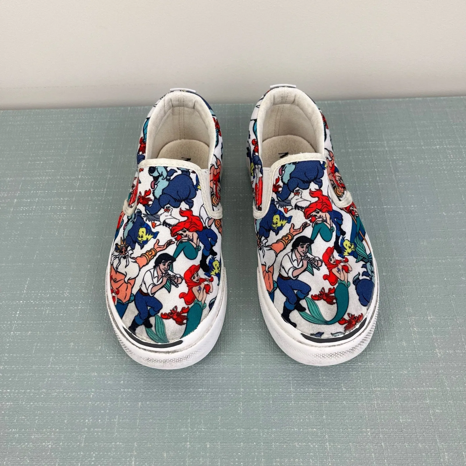 Flash Sale! Ground Up Disney Little Mermaid Slip On Sneakers 12  Almost Sold Out!