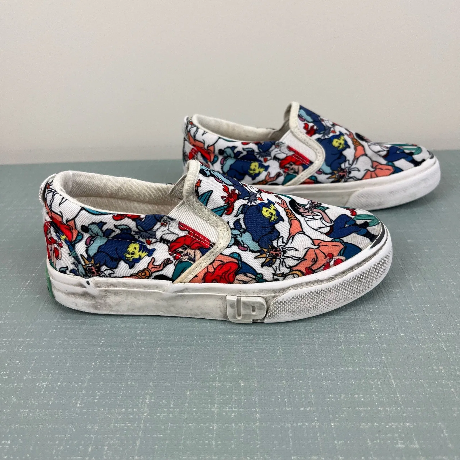 Flash Sale! Ground Up Disney Little Mermaid Slip On Sneakers 12  Almost Sold Out!