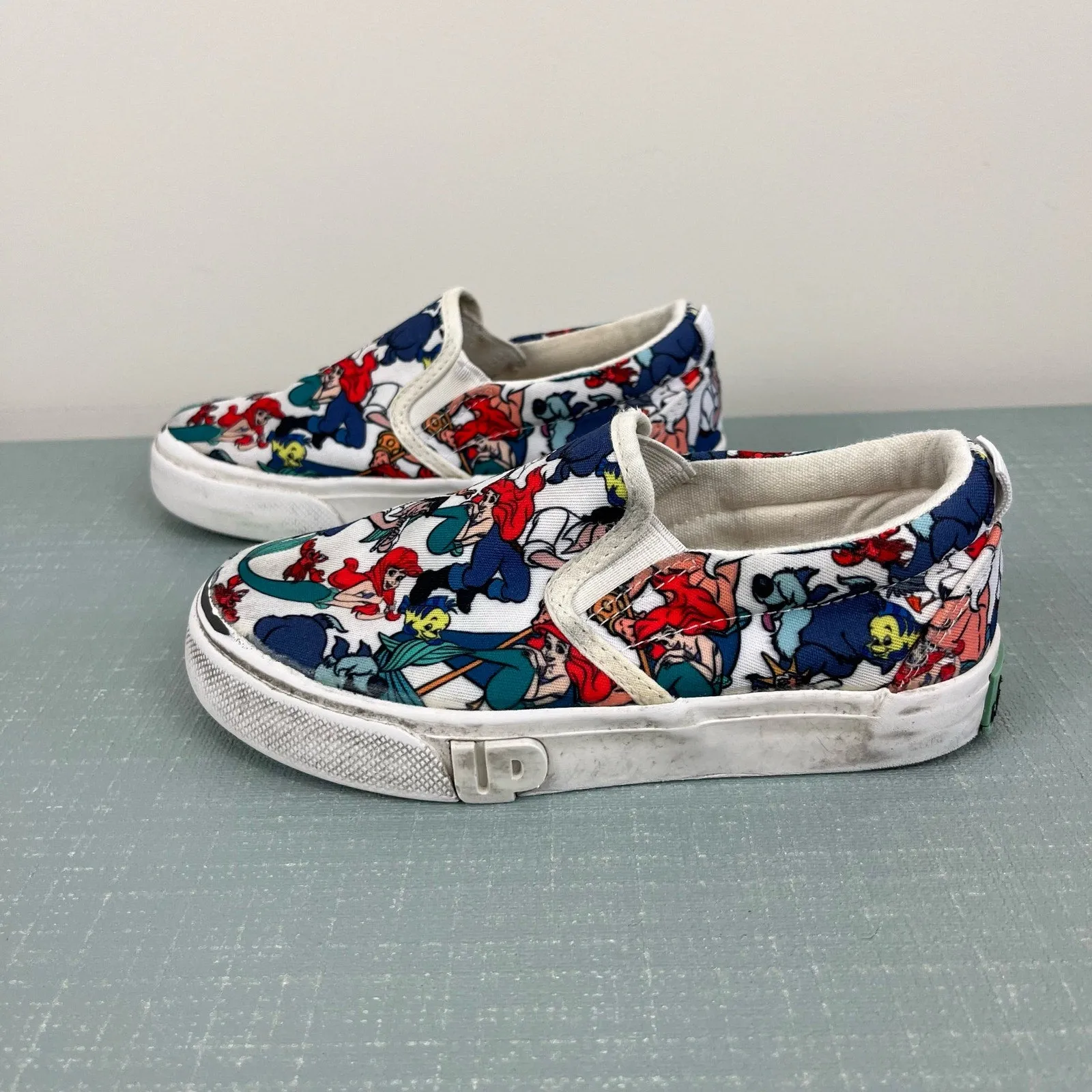 Flash Sale! Ground Up Disney Little Mermaid Slip On Sneakers 12  Almost Sold Out!