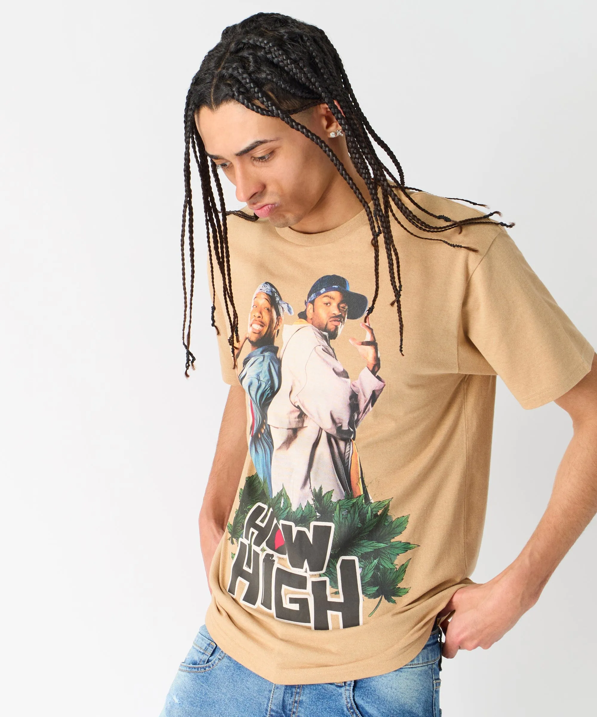 Flash Sale! How High Short Sleeve Tee - Khaki  Last Chance!