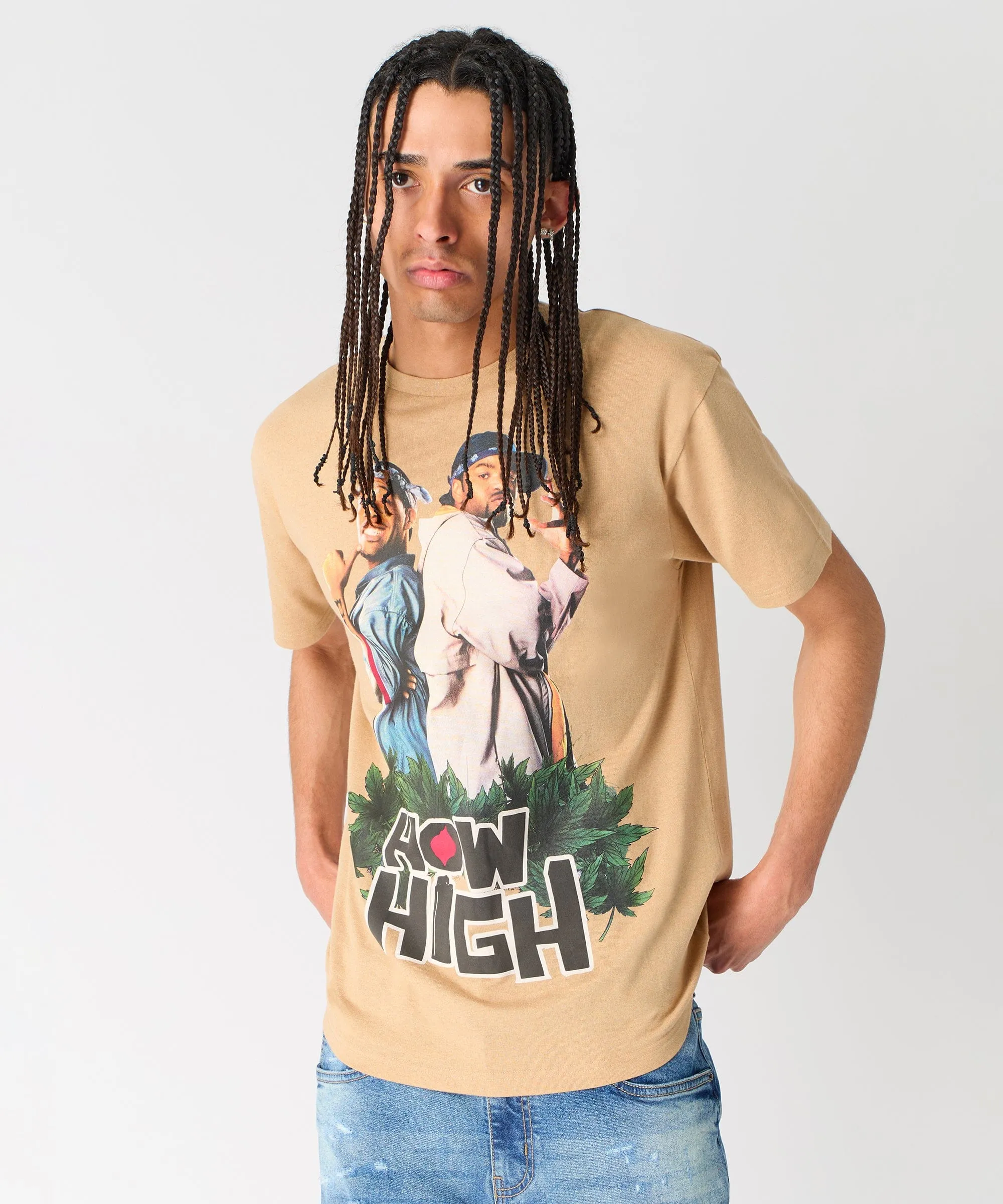 Flash Sale! How High Short Sleeve Tee - Khaki  Last Chance!