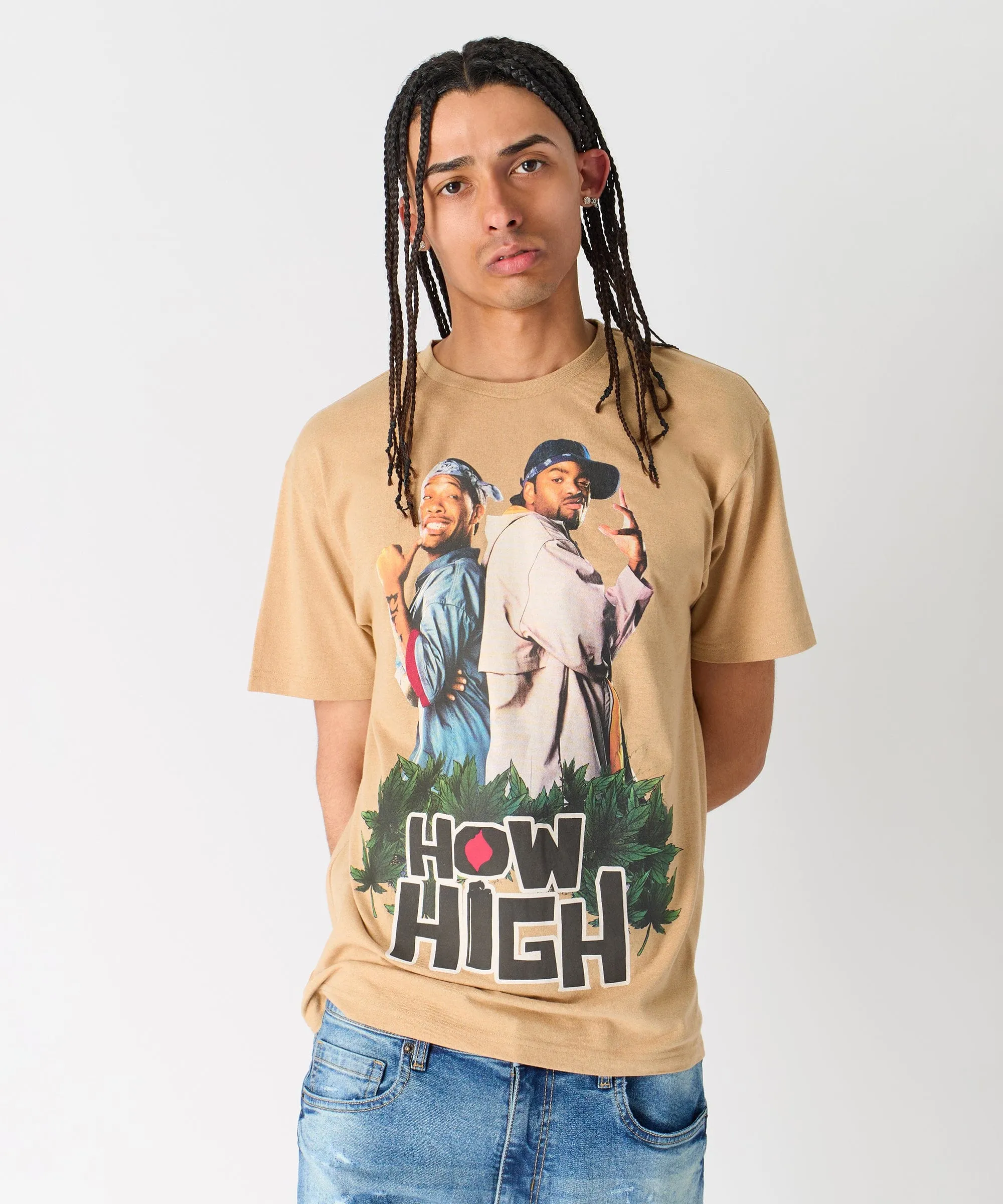 Flash Sale! How High Short Sleeve Tee - Khaki  Last Chance!