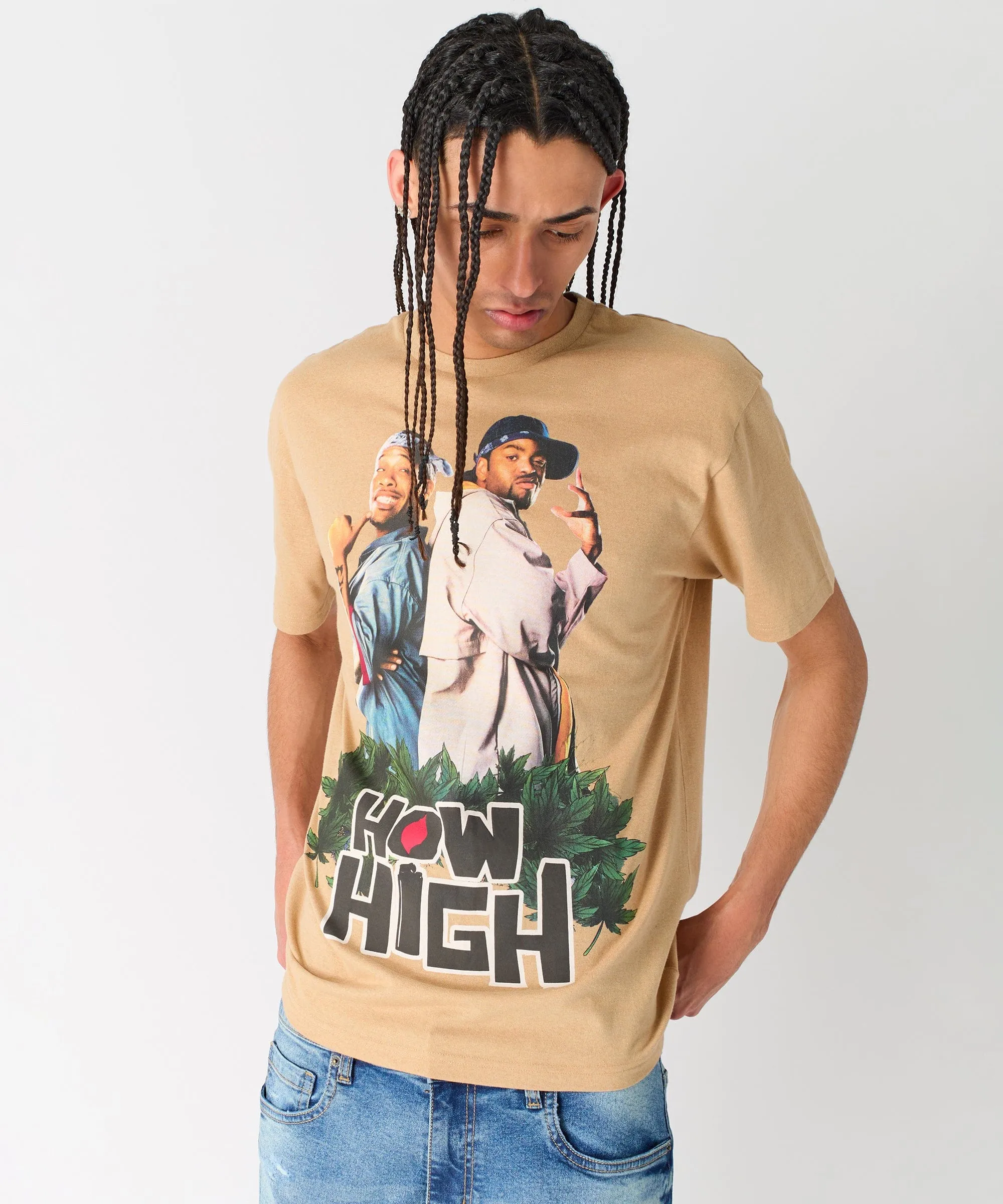 Flash Sale! How High Short Sleeve Tee - Khaki  Last Chance!