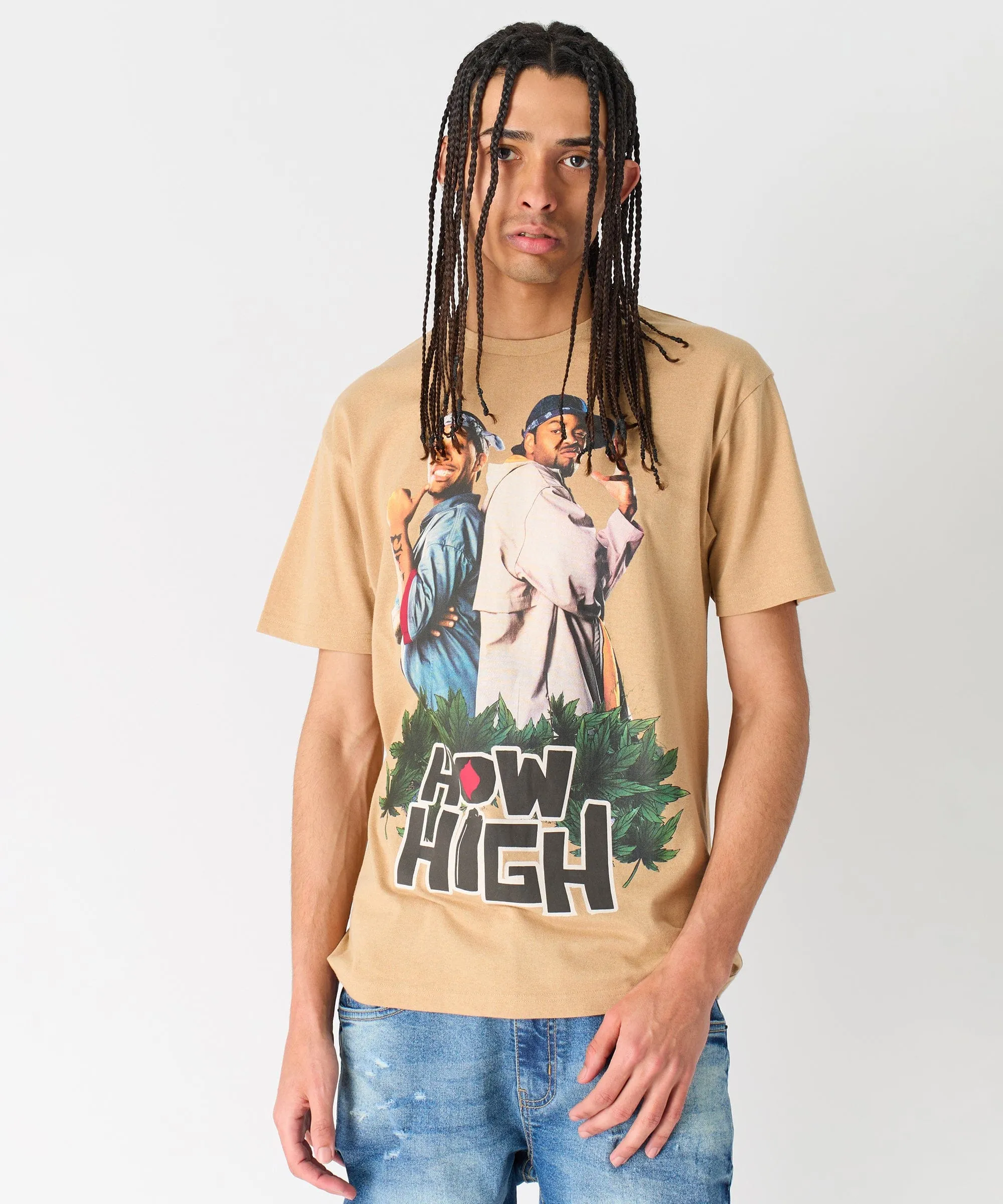 Flash Sale! How High Short Sleeve Tee - Khaki  Last Chance!