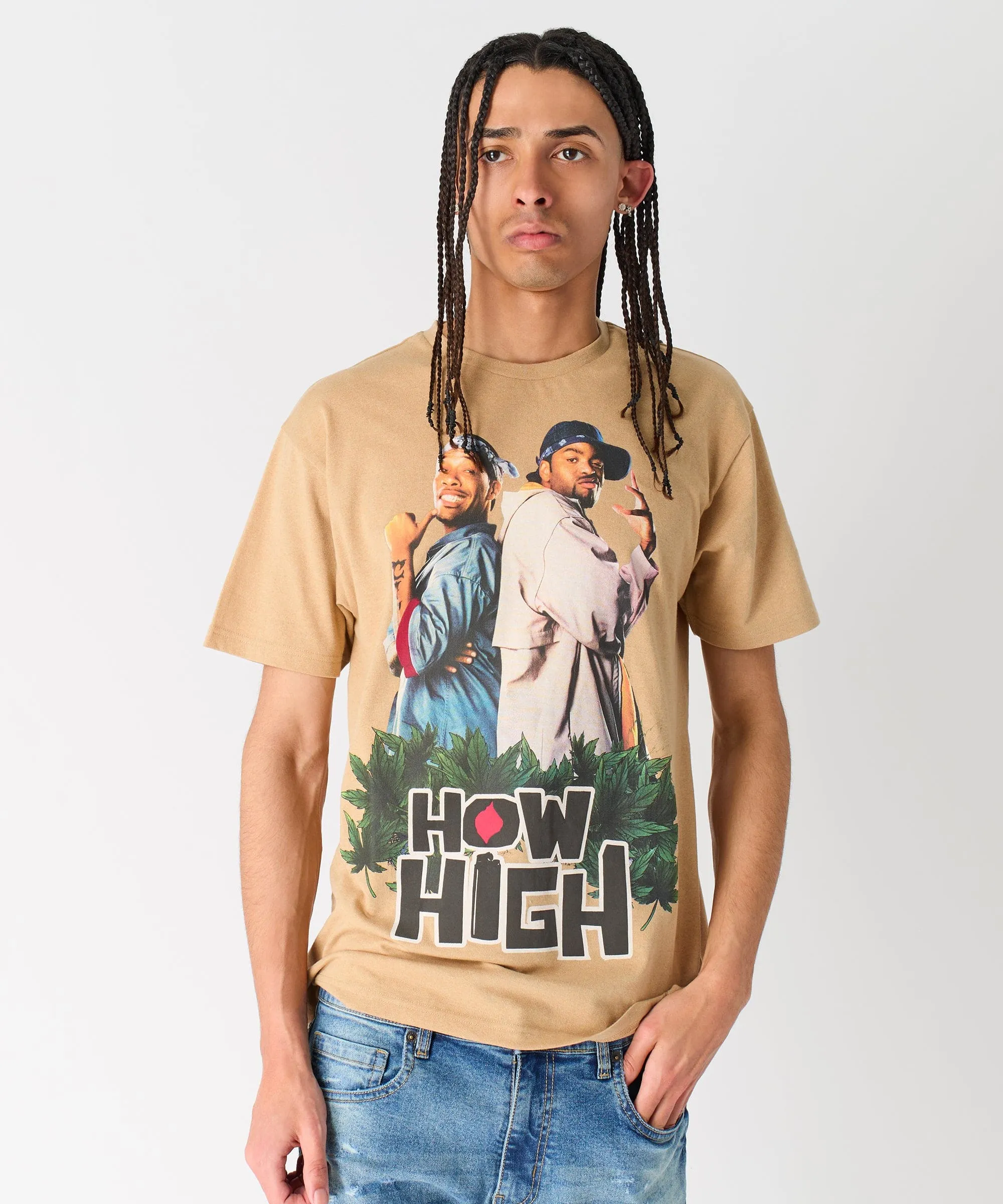 Flash Sale! How High Short Sleeve Tee - Khaki  Last Chance!