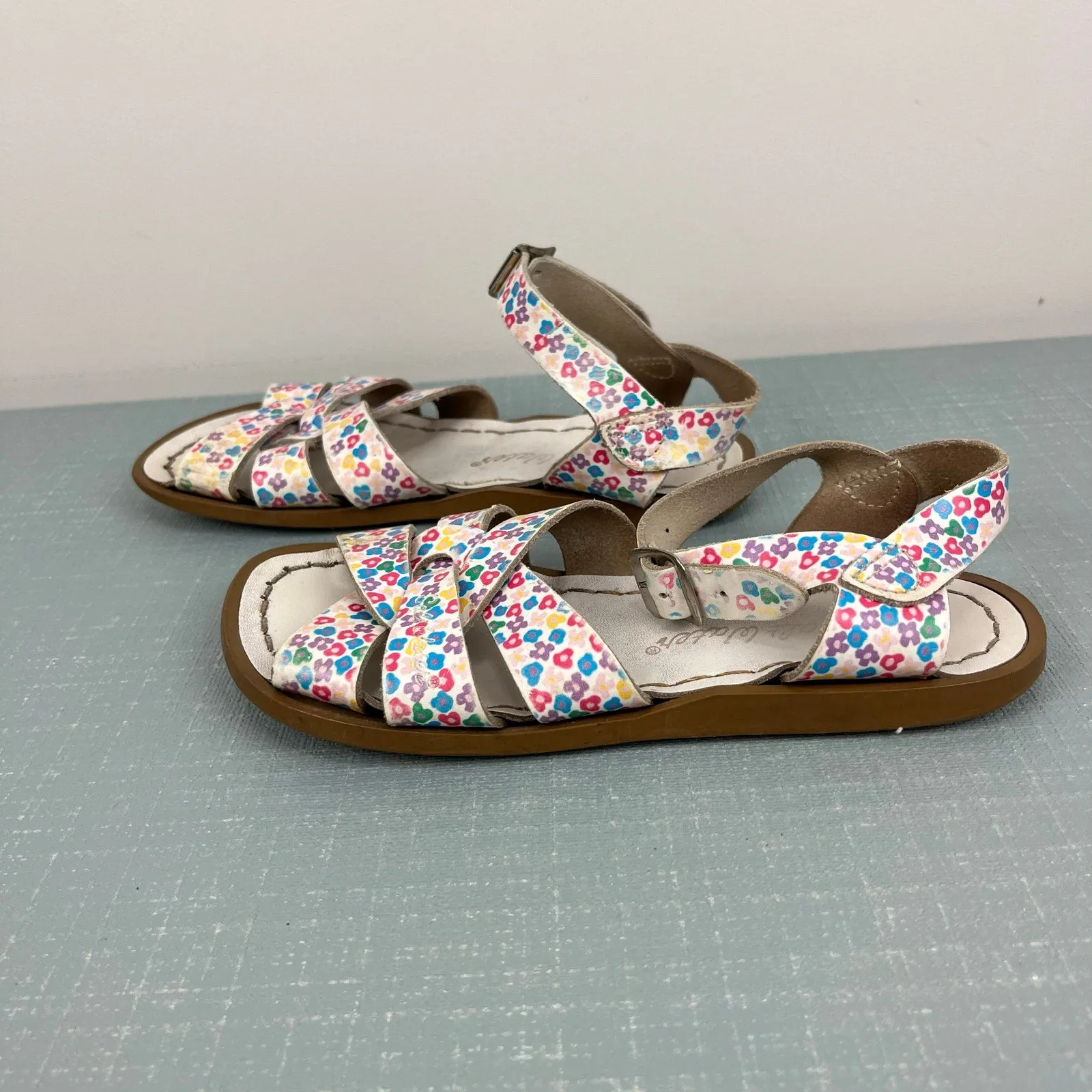 Flash Sale Salt Water Original Girls Floral Leather Sandals 13  Dont Miss Out!