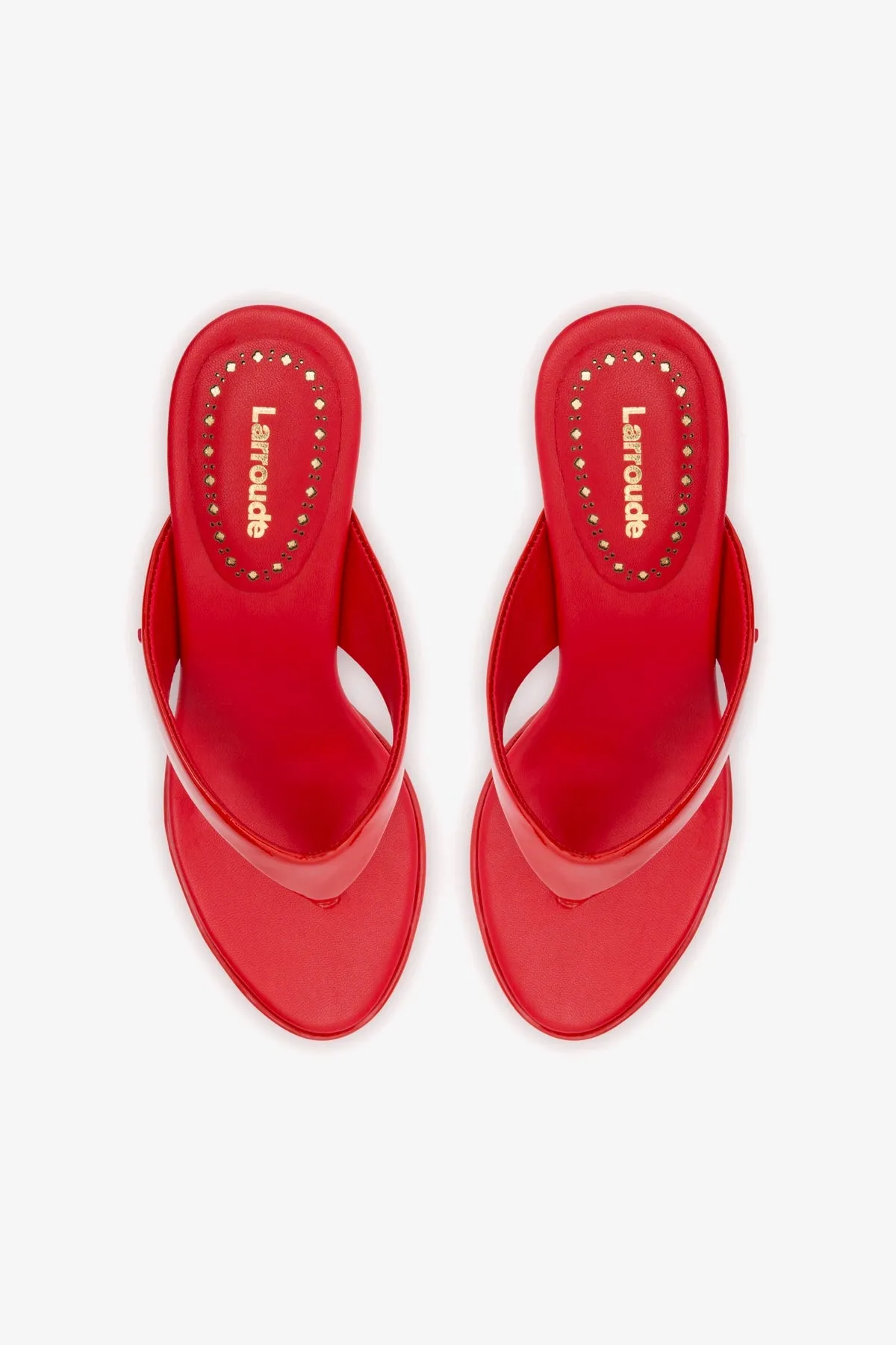 Gaia Sandal In Scarlet Leather