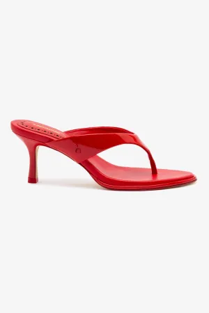 Gaia Sandal In Scarlet Leather