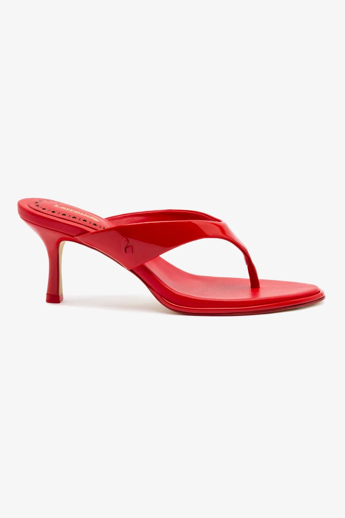 Gaia Sandal In Scarlet Leather