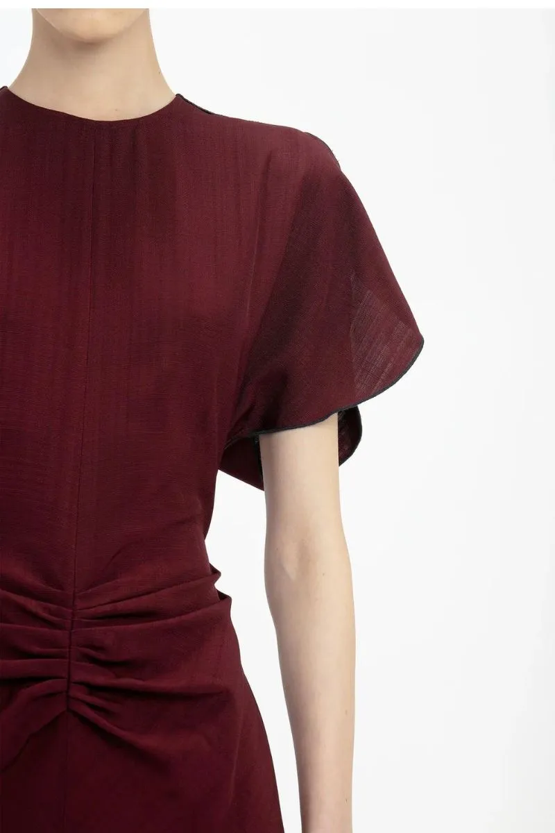 Gathered Waist Midi Dress
