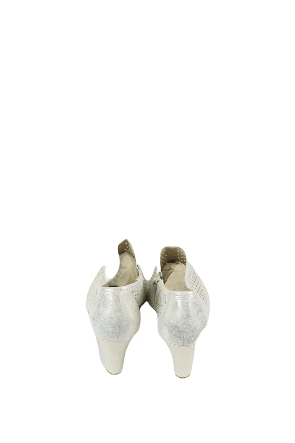Gino Ventori Silver suede Heels 9