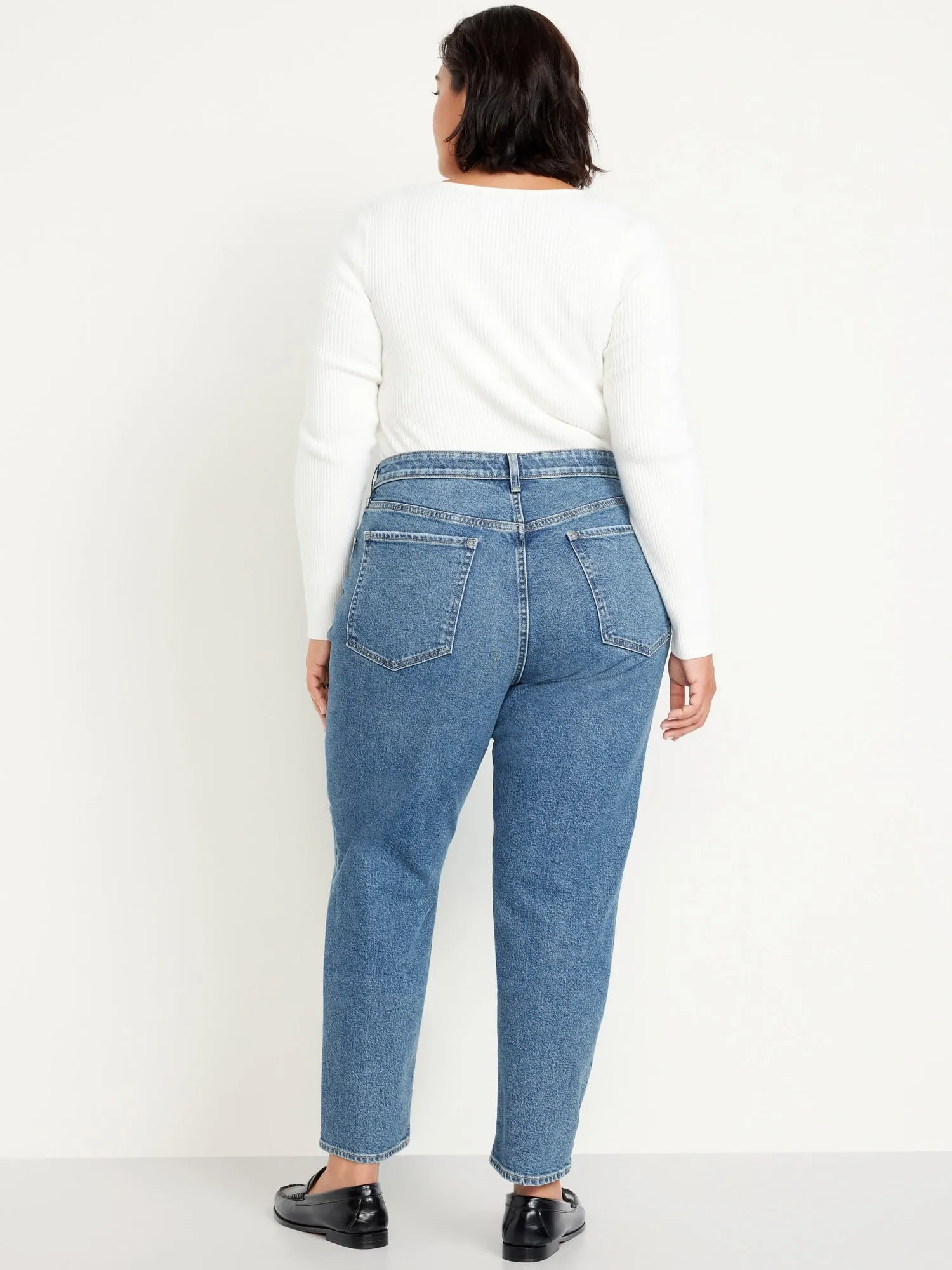 High-Waisted OG Straight Ankle Jeans