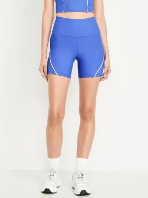 High-Waisted PowerSoft Biker Shorts -- 6-inch inseam