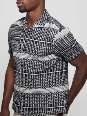 Insta-Worthy Arrow Jacquard Short Sleeve Shirt  Limited Release!