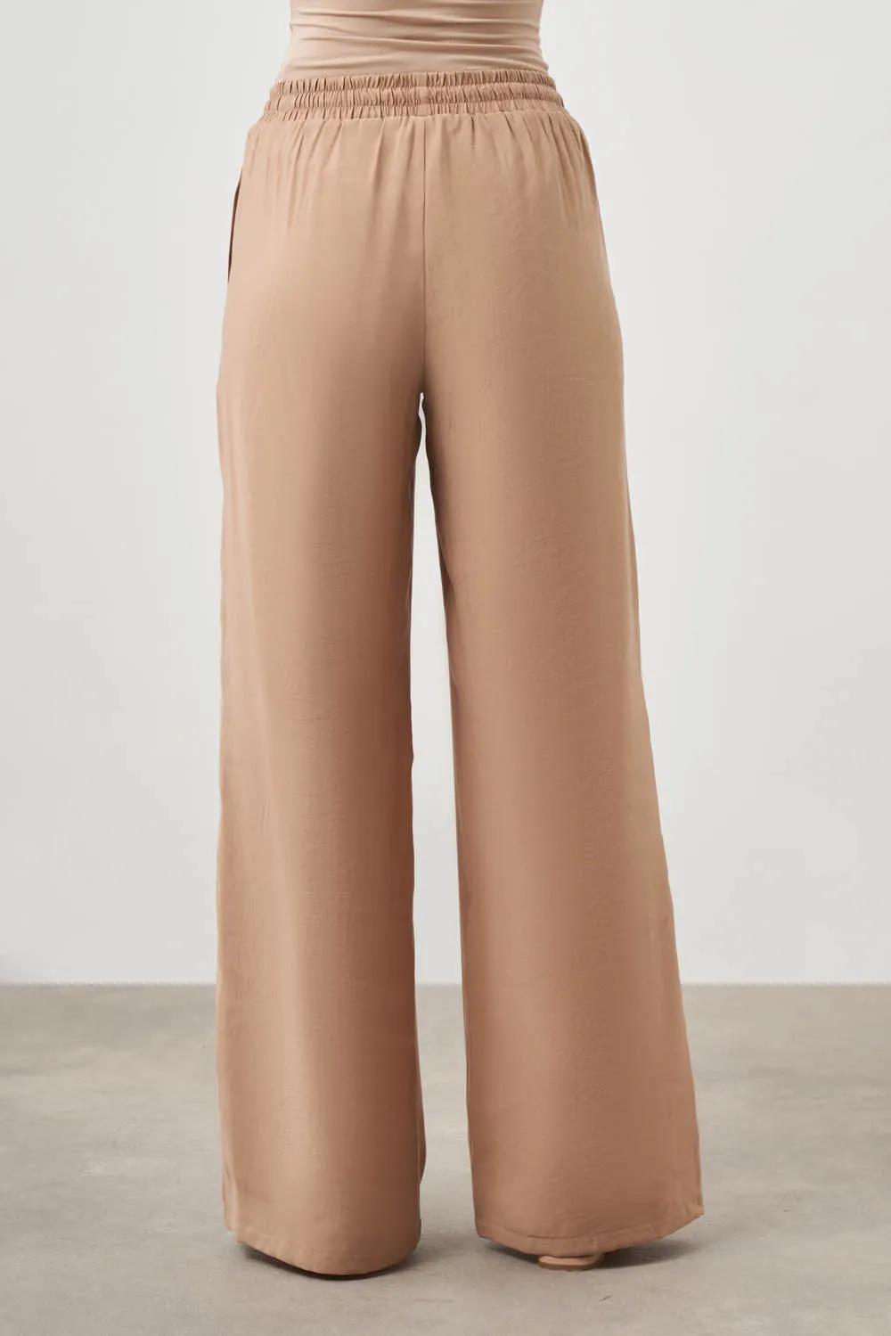 Insta-Worthy Mizalle Wide Leg Pants Beige Apparel  Last Chance!