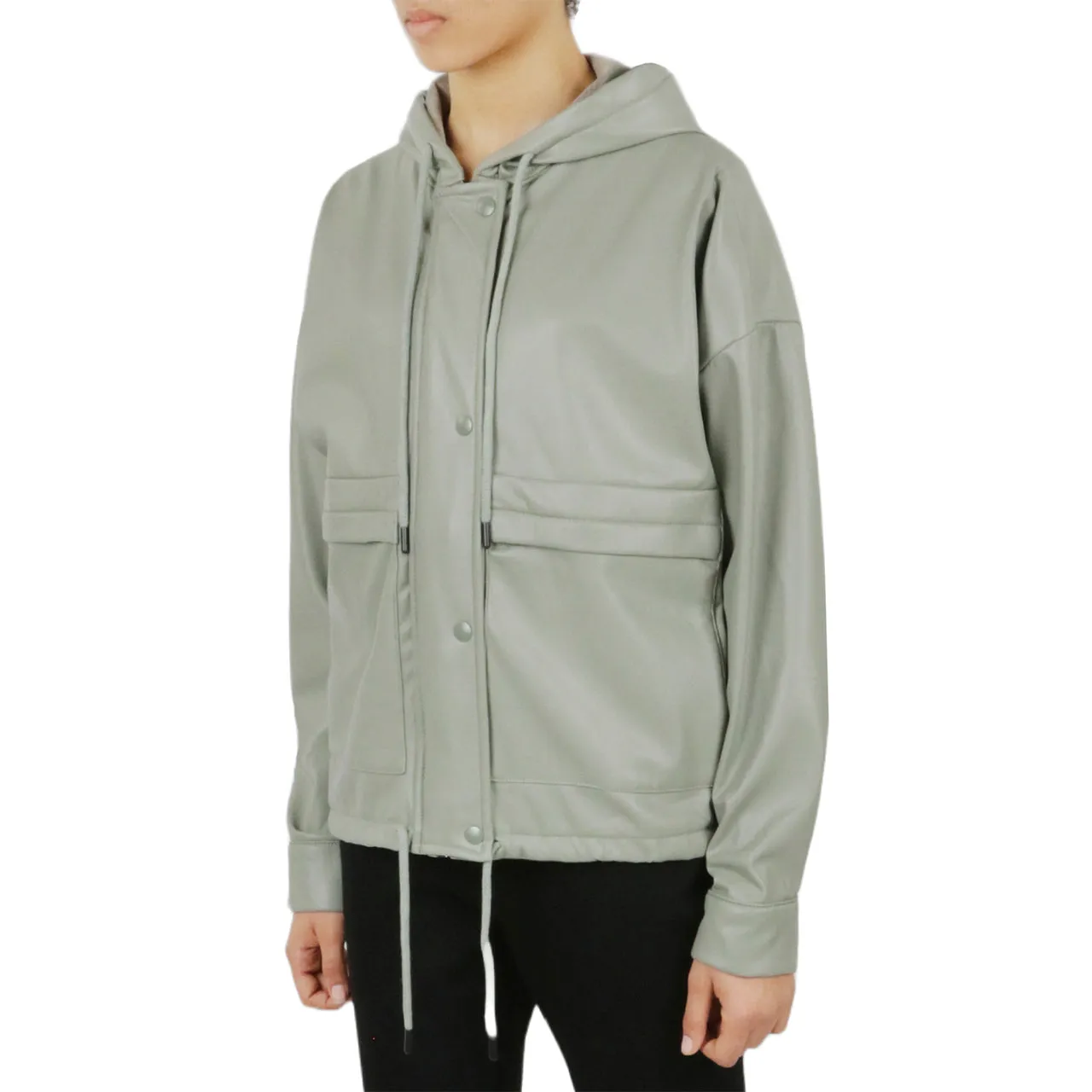 Insta-Worthy Vegan Leather Button Front Jacket  Dont Miss Out!