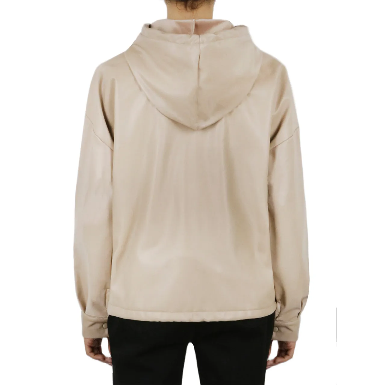 Insta-Worthy Vegan Leather Button Front Jacket  Dont Miss Out!