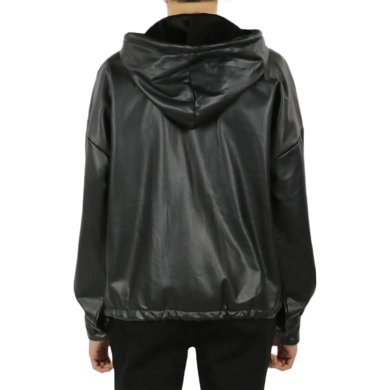 Insta-Worthy Vegan Leather Button Front Jacket  Dont Miss Out!