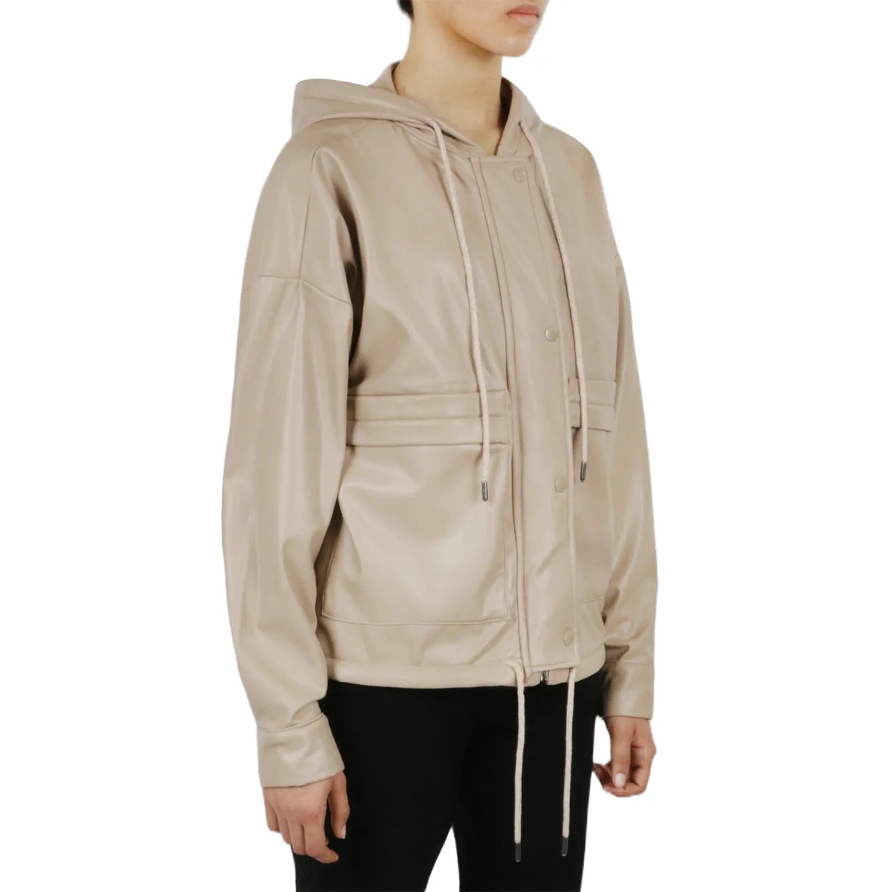 Insta-Worthy Vegan Leather Button Front Jacket  Dont Miss Out!