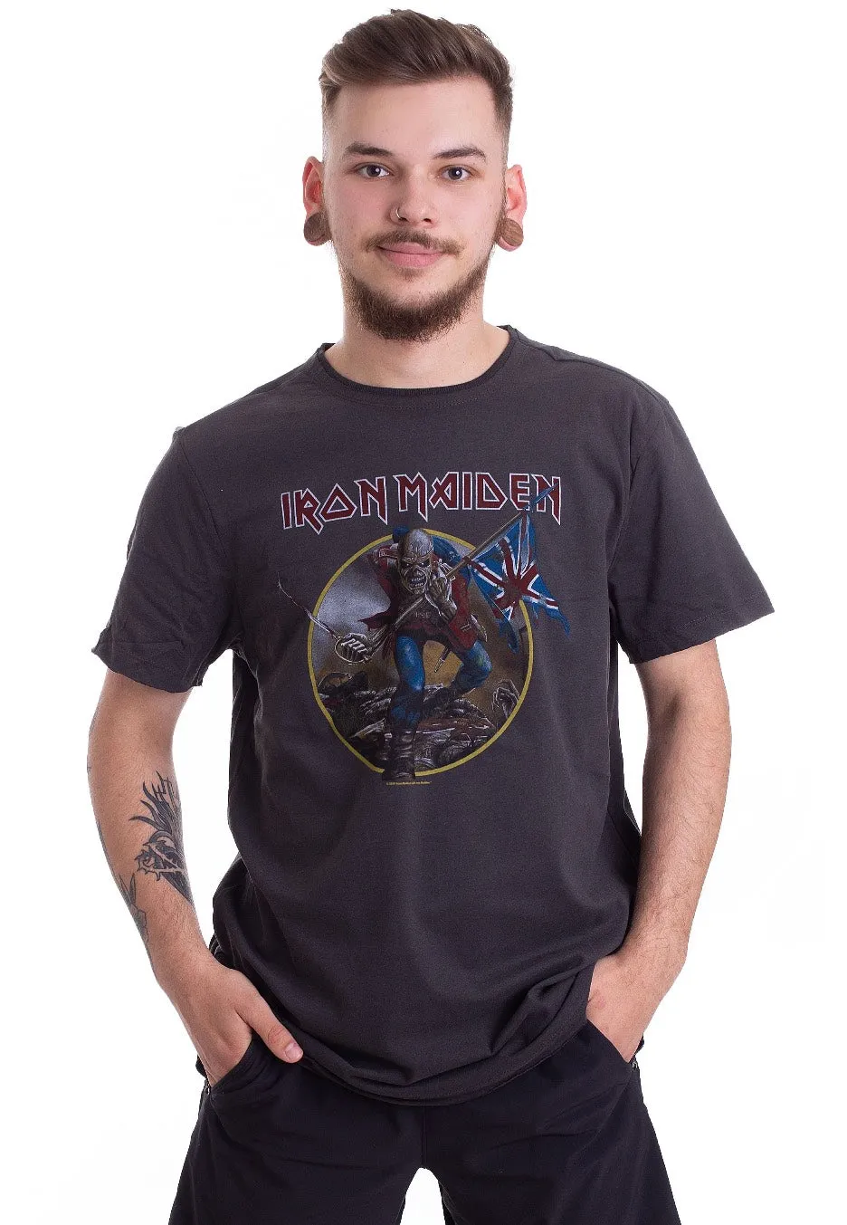 Iron Maiden - The Trooper Charcoal - T-Shirt