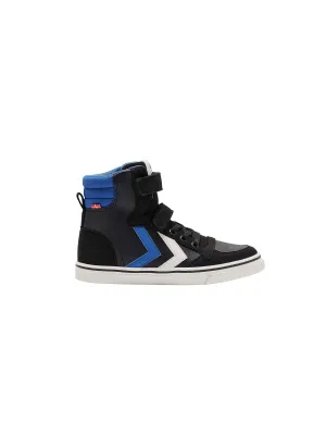 Kids Boy's Brand Logo Printed High Sneakers,Black