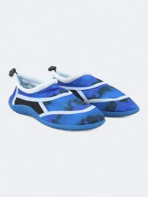 Kid's Boy's Graphic Printed Swim Shoes,Blue