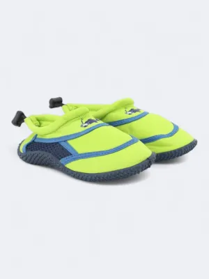 Kid's Boy's Graphic Printed Swim Shoes,Neon Green