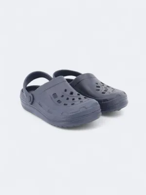 Kid's Boy's Plain Slippers,Navy