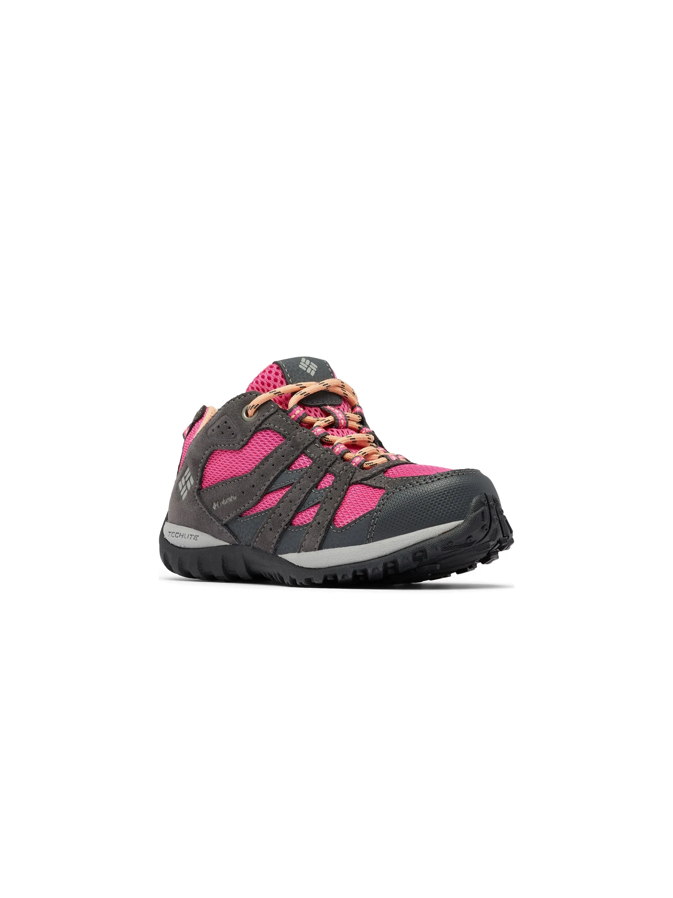 Kids Girl's Textured Hiking Shoes,Grey/Pink