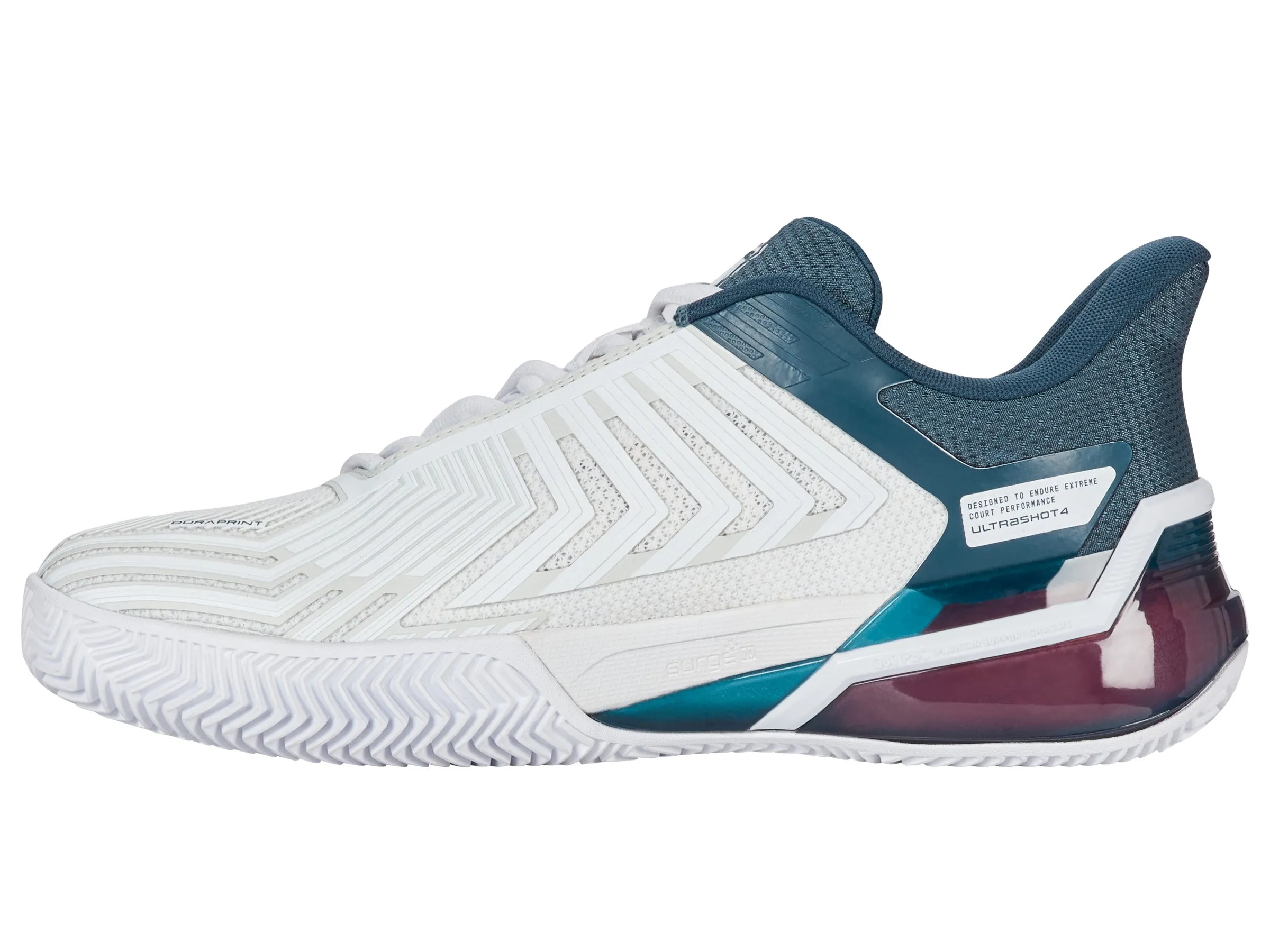 K.SWISS 04438-129-M | ULTRASHOT 4 CLAY | WHITE/STARGAZER/NEON BLAZE